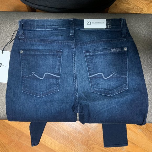 7 For All Mankind Mid Rise Roxanne Skinny 28 - Picture 4 of 6